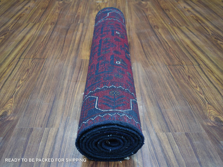2'8" x 9'0" New Hand Knotted Red Wool Runner Oriental Rug - MOA10272017