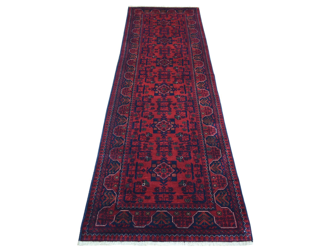 2'9" x 9'7" New Hand Knotted Red Wool Rectangle Oriental Rug - MOA10272019