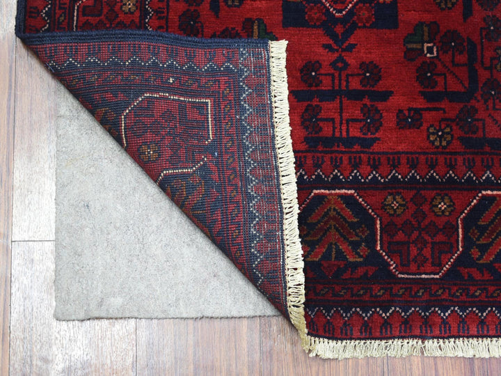2'9" x 9'7" New Hand Knotted Red Wool Rectangle Oriental Rug - MOA10272019