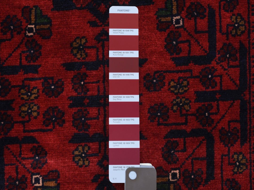 2'9" x 9'7" New Hand Knotted Red Wool Rectangle Oriental Rug - MOA10272019