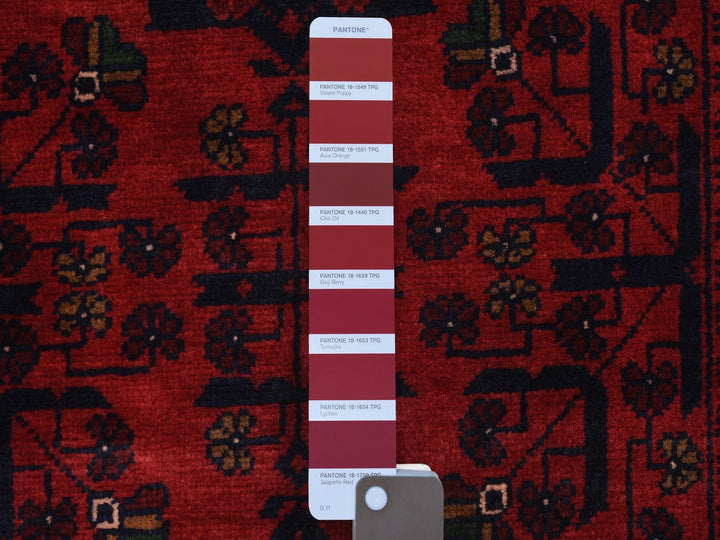 2'9" x 9'7" New Hand Knotted Red Wool Rectangle Oriental Rug - MOA10272019