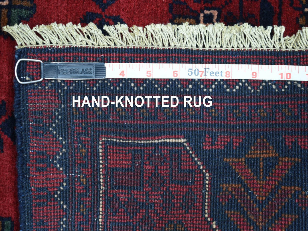 2'9" x 9'7" New Hand Knotted Red Wool Rectangle Oriental Rug - MOA10272019
