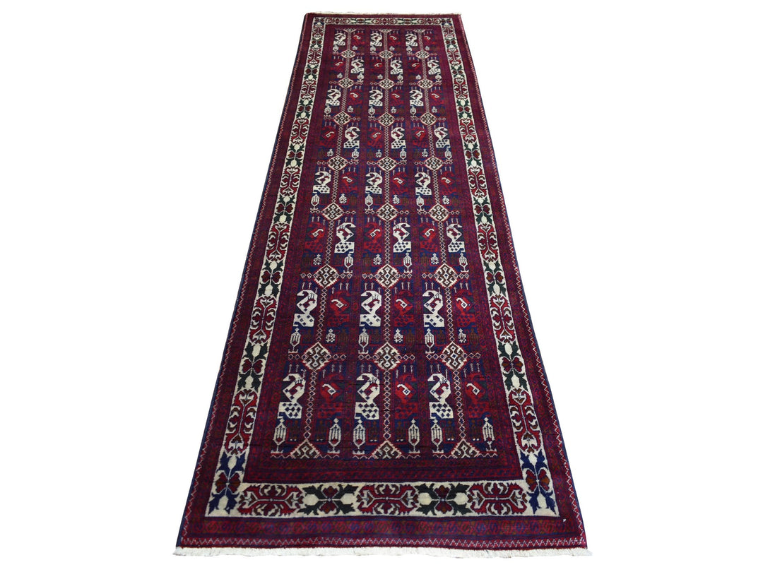 2'10" x 10'0" New Hand Knotted Red Wool Runner Oriental Rug - MOA10272021