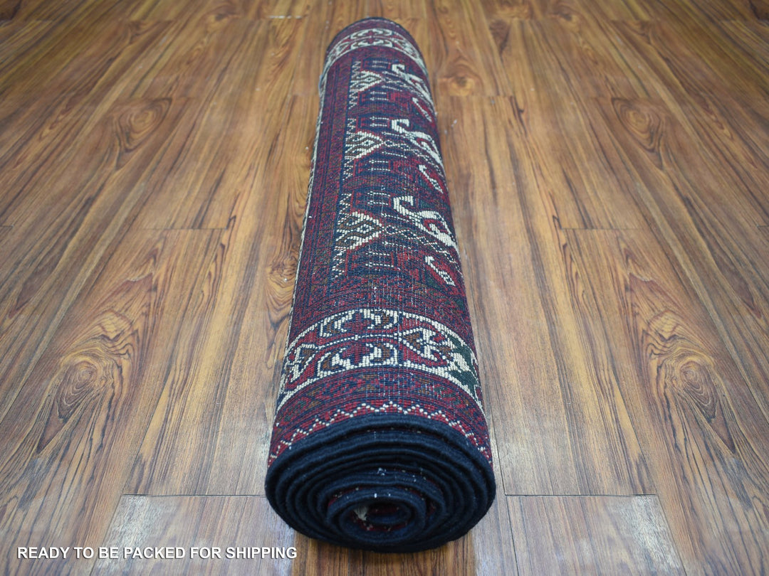 2'10" x 10'0" New Hand Knotted Red Wool Runner Oriental Rug - MOA10272021