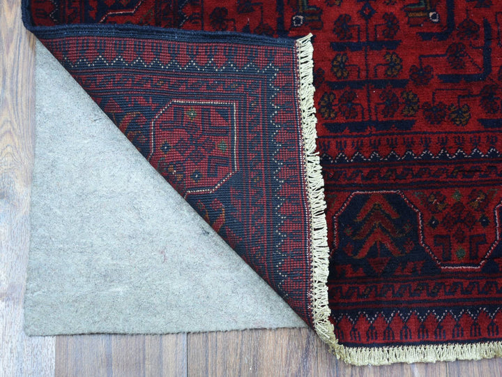 2'8" x 9'8" New Hand Knotted Red Wool Runner Oriental Rug - MOA10272022