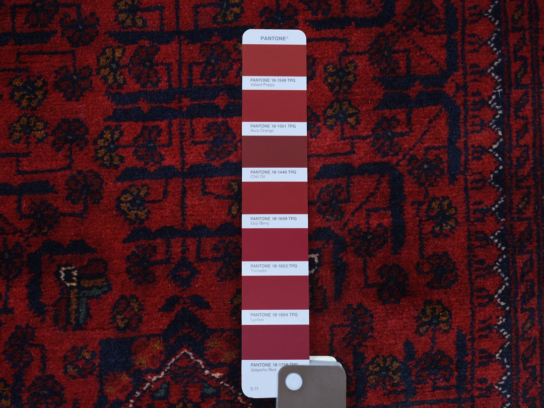 2'8" x 9'8" New Hand Knotted Red Wool Runner Oriental Rug - MOA10272022