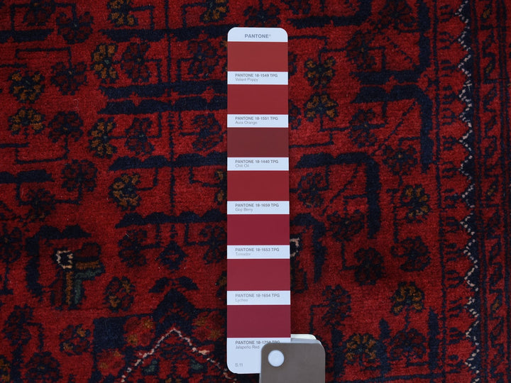 2'8" x 9'8" New Hand Knotted Red Wool Runner Oriental Rug - MOA10272022