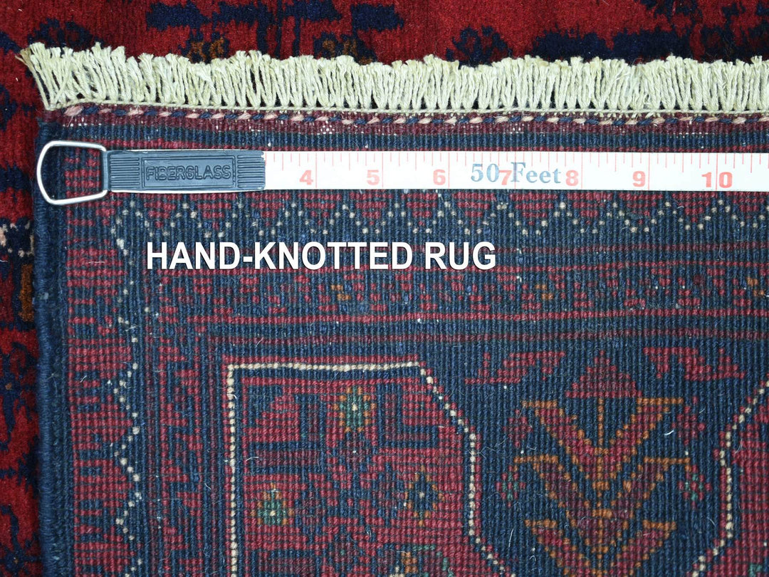 2'8" x 9'8" New Hand Knotted Red Wool Runner Oriental Rug - MOA10272022
