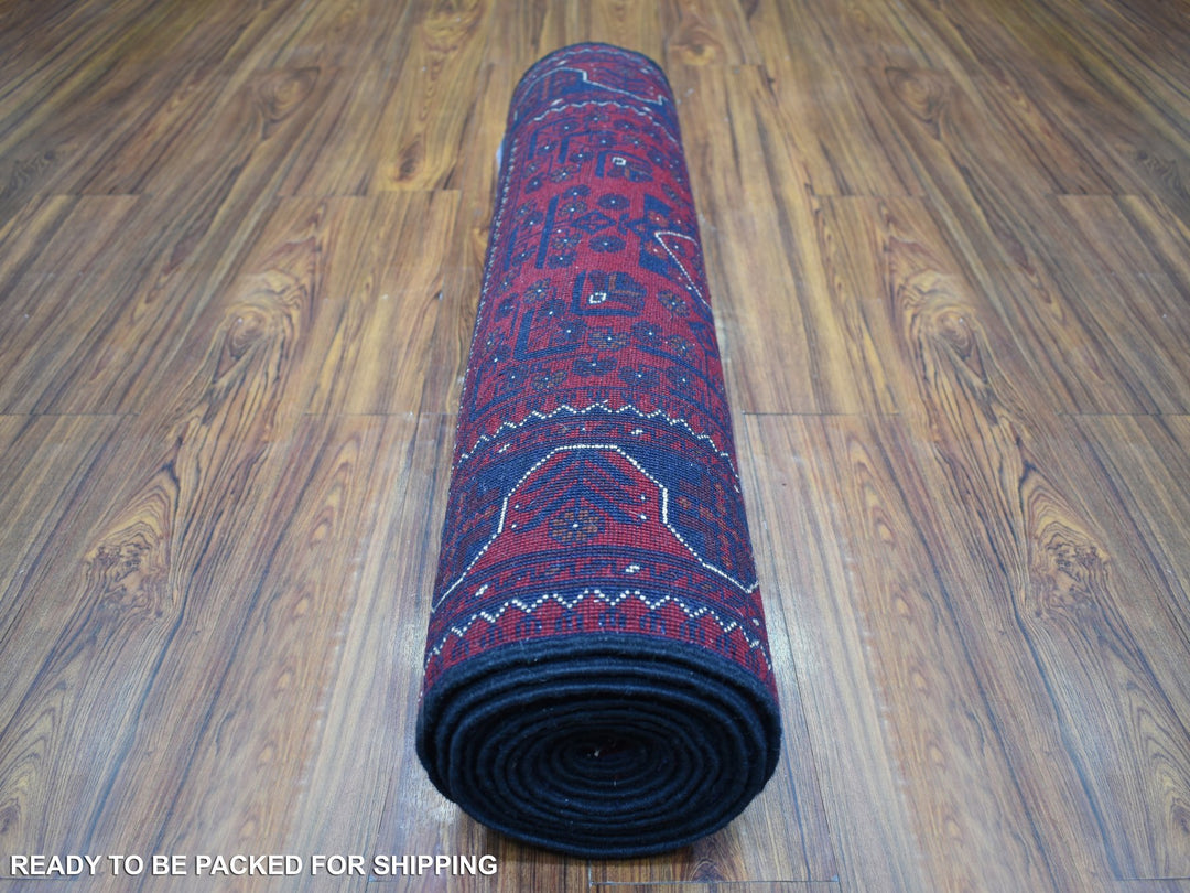 2'10" x 12'8" New Hand Knotted Red Wool Runner Oriental Rug - MOA10272023