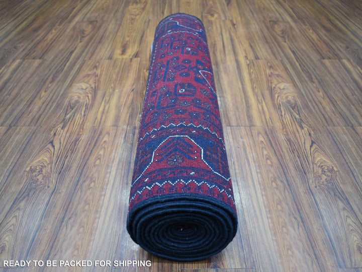 2'10" x 12'8" New Hand Knotted Red Wool Runner Oriental Rug - MOA10272023