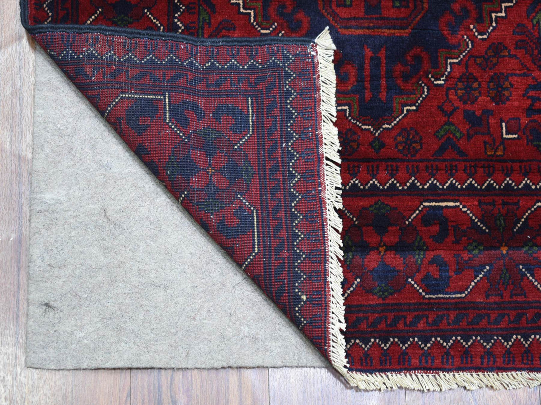 2'8" x 12'9" New Hand Knotted Red Wool Runner Oriental Rug - MOA10272024