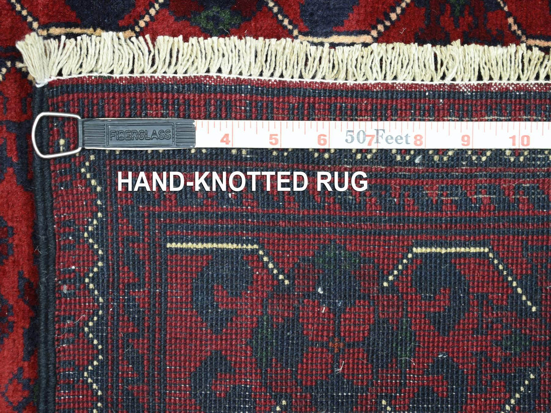2'8" x 12'9" New Hand Knotted Red Wool Runner Oriental Rug - MOA10272024