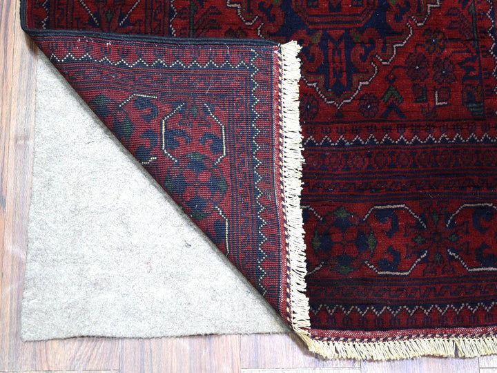 2'8" x 13'1" New Hand Knotted Red Wool Runner Oriental Rug - MOA10272026