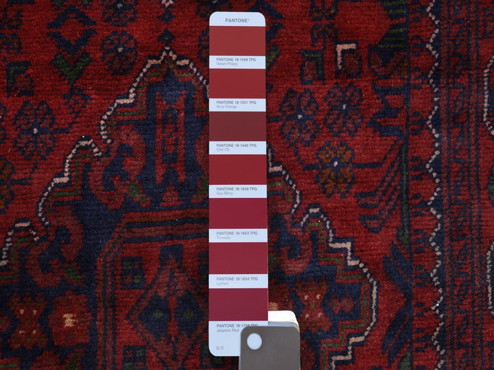 2'8" x 13'1" New Hand Knotted Red Wool Runner Oriental Rug - MOA10272026