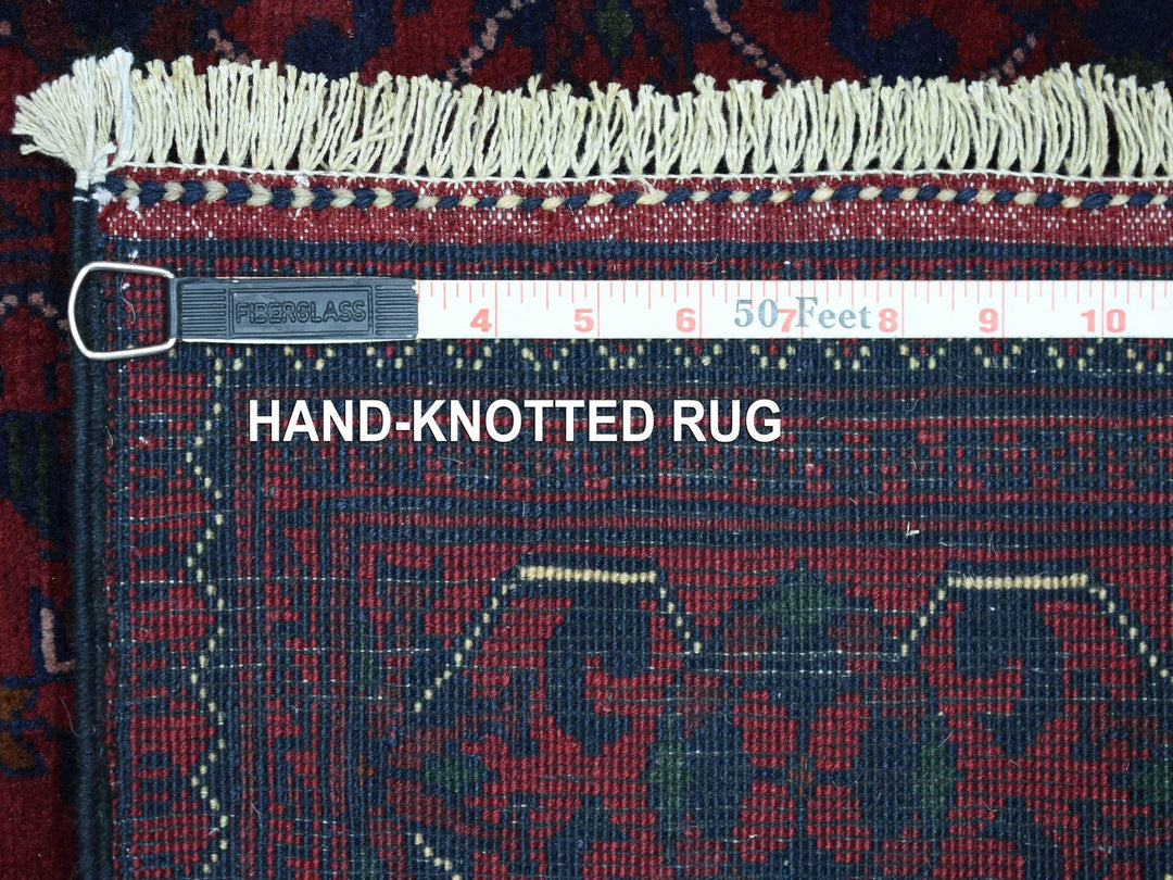2'8" x 13'1" New Hand Knotted Red Wool Runner Oriental Rug - MOA10272026