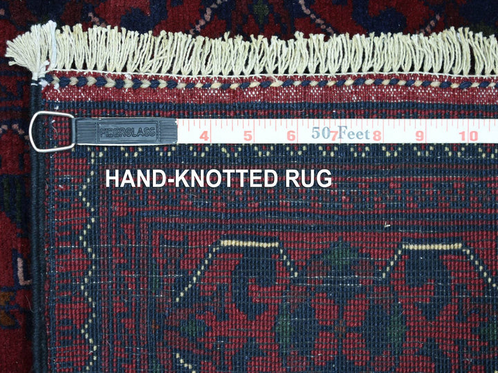 2'8" x 13'1" New Hand Knotted Red Wool Runner Oriental Rug - MOA10272026