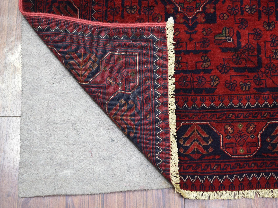 2'8" x 9'7" New Hand Knotted Red Wool Runner Oriental Rug - MOA10272027
