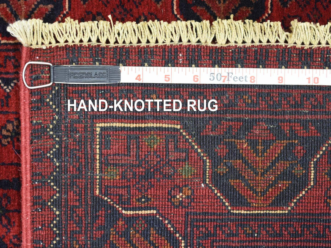 2'8" x 9'7" New Hand Knotted Red Wool Runner Oriental Rug - MOA10272027