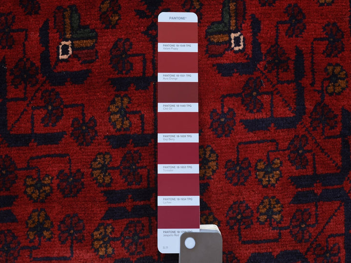 2'9" x 9'10" New Hand Knotted Red Wool Runner Oriental Rug - MOA10272030
