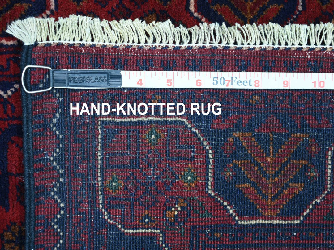 2'9" x 9'10" New Hand Knotted Red Wool Runner Oriental Rug - MOA10272030