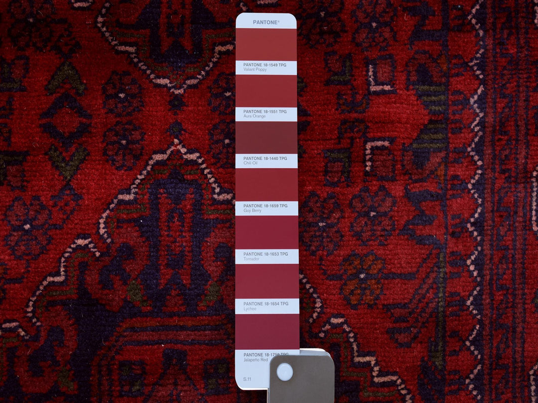 2'9" x 13'2" New Hand Knotted Red Wool Runner Oriental Rug - MOA10272031