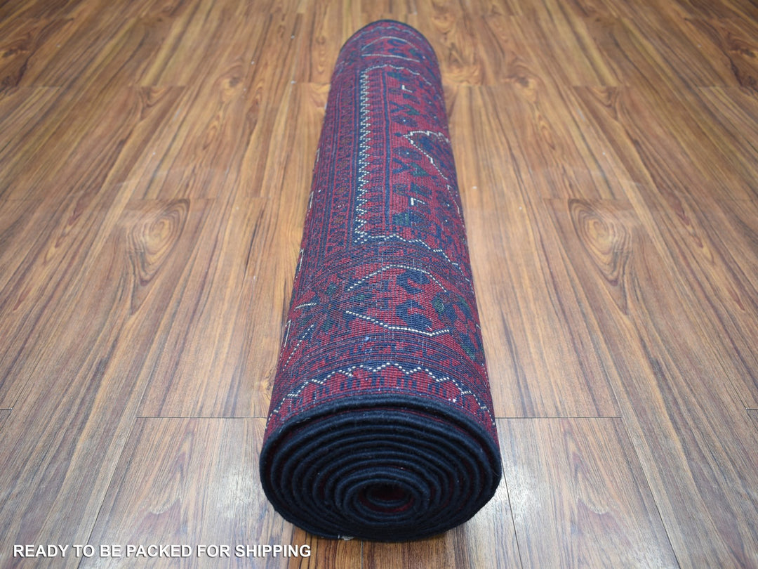 2'9" x 13'2" New Hand Knotted Red Wool Runner Oriental Rug - MOA10272031