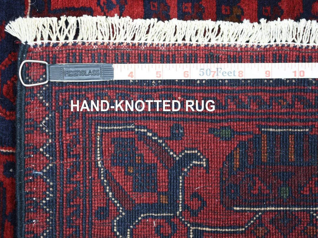 3'5" x 5'0" New Hand Knotted Red Wool Rectangle Oriental Rug - MOA10272034