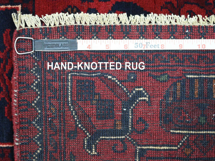 3'3" x 4'10" New Hand Knotted Red Wool Rectangle Oriental Rug - MOA10272038