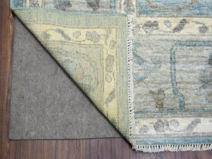 8'2" x 9'9" New Hand Knotted Blue Wool Rectangle Oriental Rug - MOA10272041