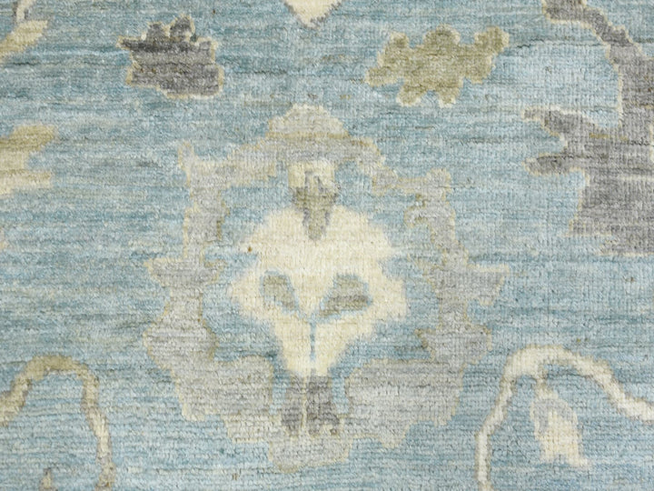 8'2" x 9'9" New Hand Knotted Blue Wool Rectangle Oriental Rug - MOA10272041