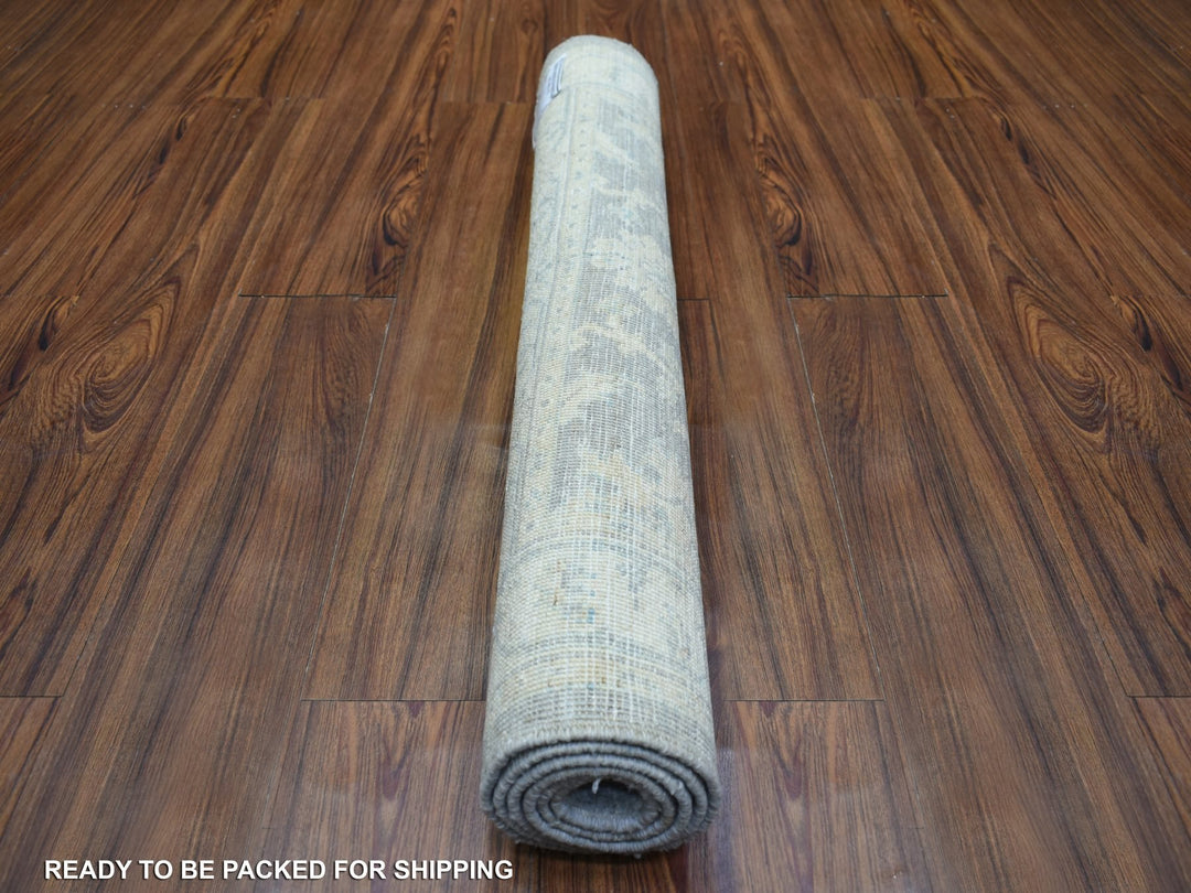 3'0" x 4'10" New Hand Knotted Grey Wool Rectangle Oriental Rug - MOA10272083