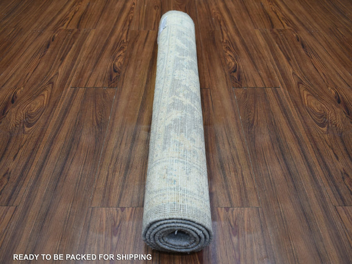 3'0" x 4'10" New Hand Knotted Grey Wool Rectangle Oriental Rug - MOA10272083