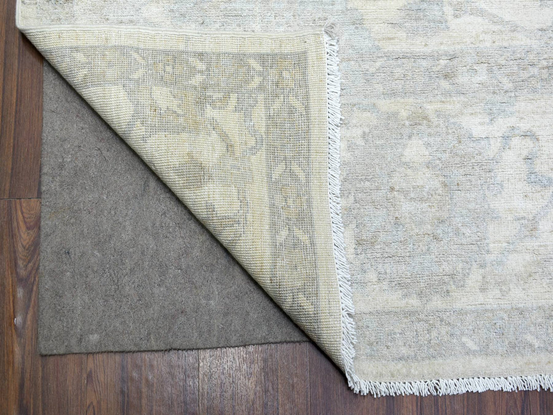 8'3" x 9'8" New Hand Knotted Ivory Wool Rectangle Oriental Rug - MOA10272084