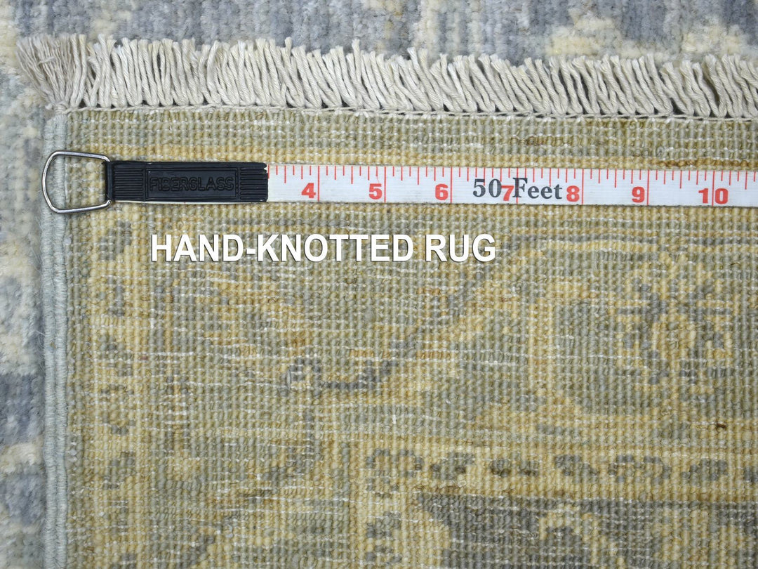 2'9" x 11'5" New Hand Knotted Grey Wool Runner Oriental Rug - MOA10272202