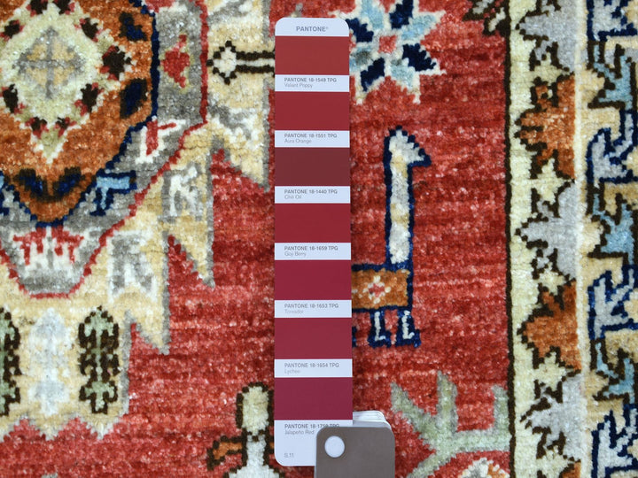 2'8" x 9'8" New Hand Knotted Red Wool Runner Oriental Rug - MOA10272259