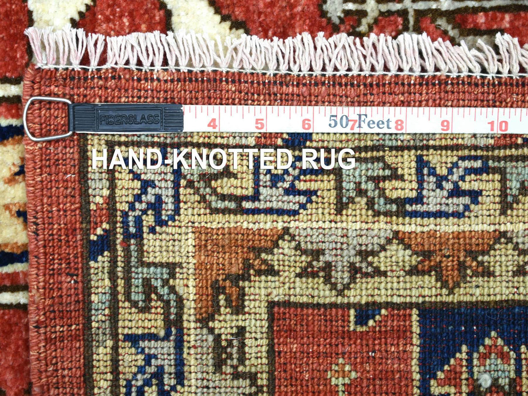 2'8" x 9'8" New Hand Knotted Red Wool Runner Oriental Rug - MOA10272259
