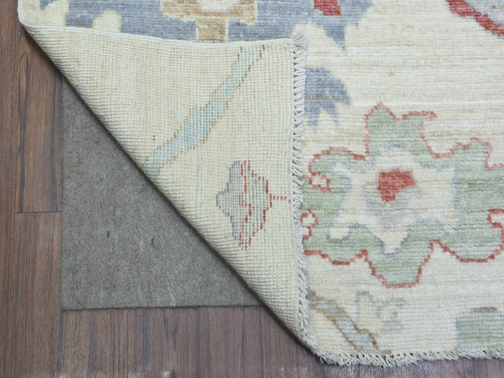 8'2" x 10'0" New Hand Knotted Ivory Wool Rectangle Oriental Rug - MOA10272288