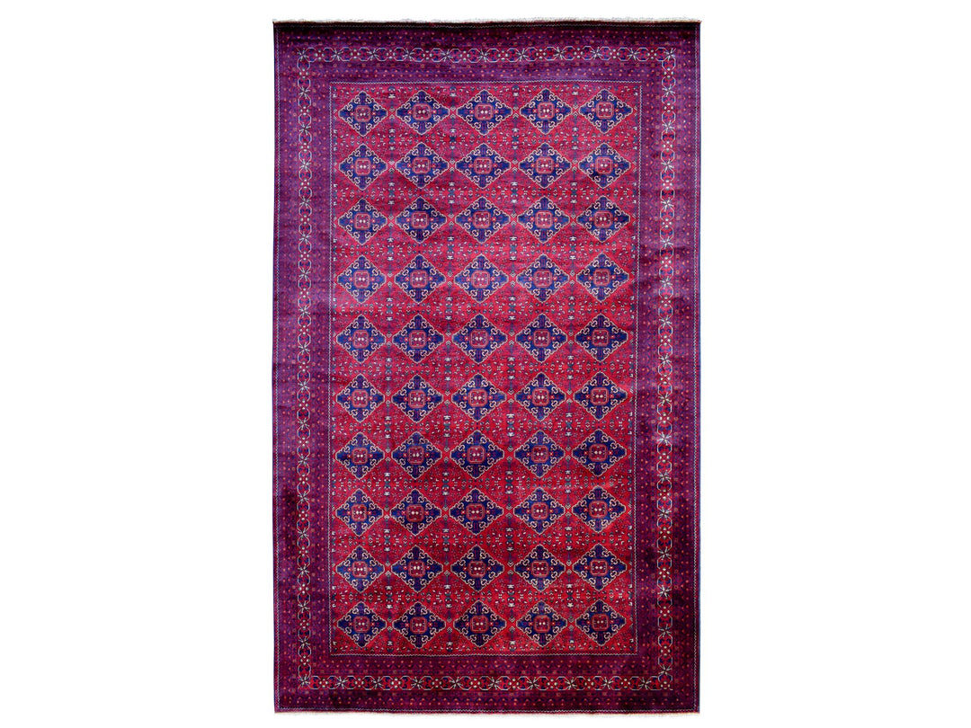 9'10" x 16'0" New Hand Knotted Red Wool Rectangle Oriental Rug - MOA10272327