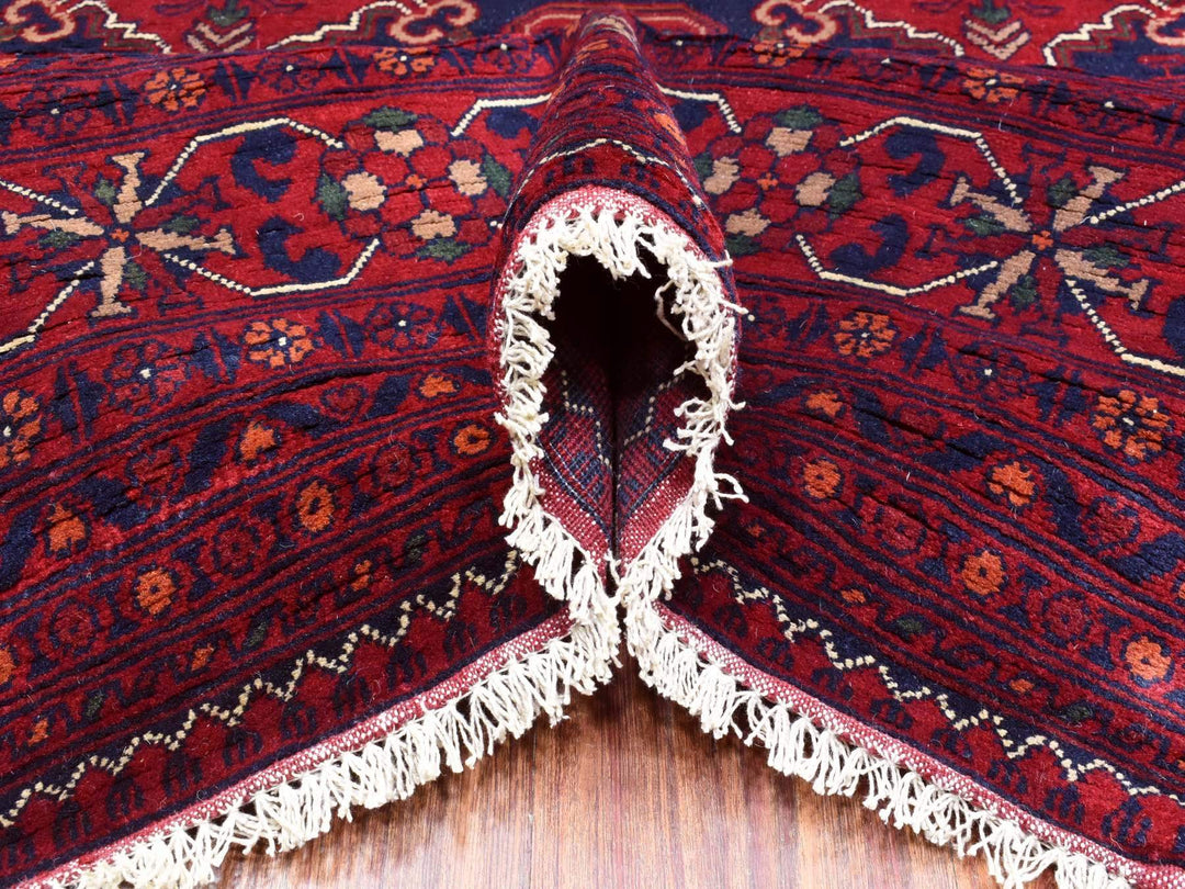 9'10" x 16'0" New Hand Knotted Red Wool Rectangle Oriental Rug - MOA10272327