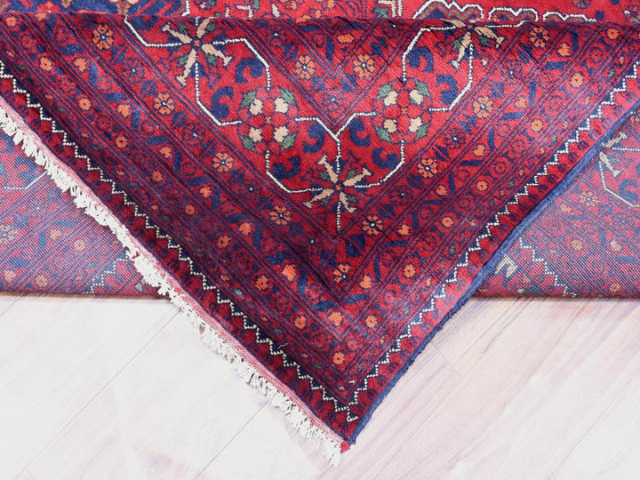 9'10" x 16'0" New Hand Knotted Red Wool Rectangle Oriental Rug - MOA10272327