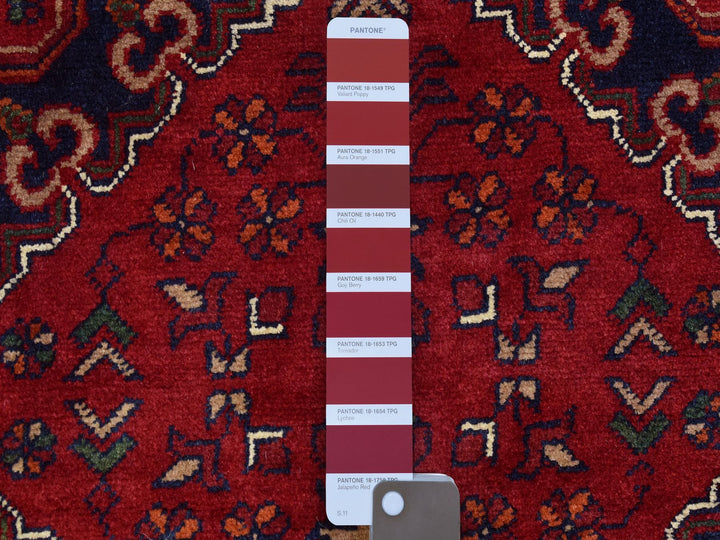 9'10" x 16'0" New Hand Knotted Red Wool Rectangle Oriental Rug - MOA10272327