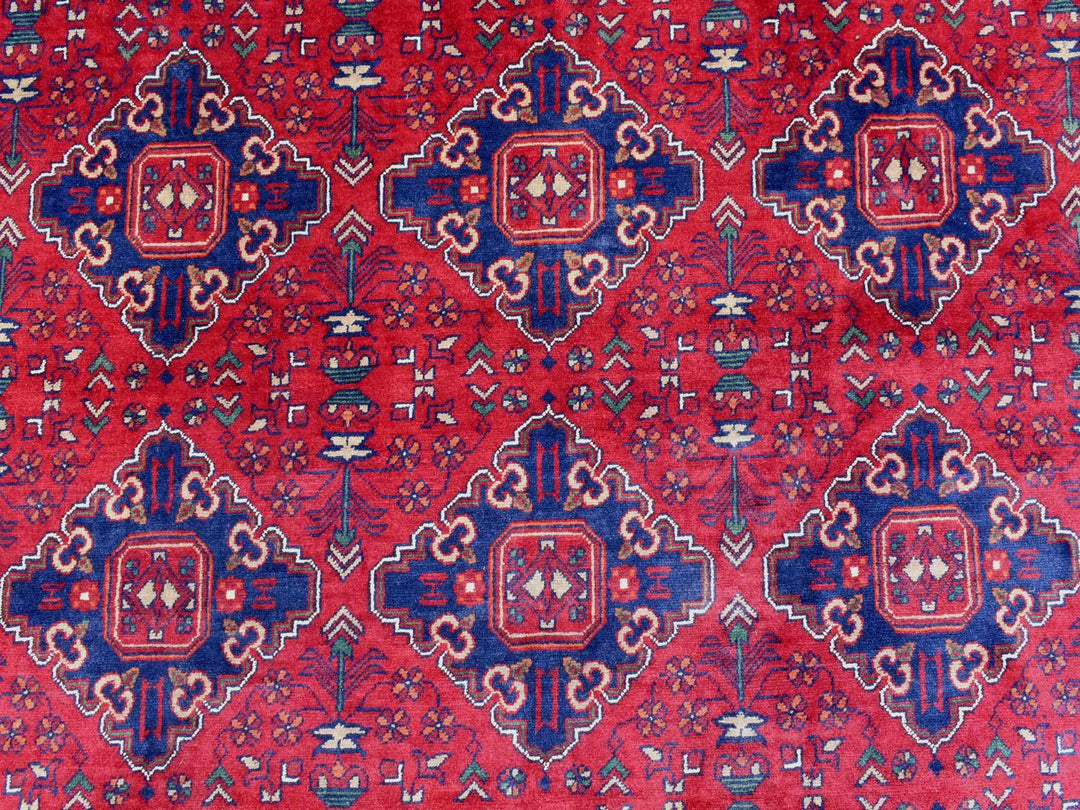 9'10" x 16'0" New Hand Knotted Red Wool Rectangle Oriental Rug - MOA10272327