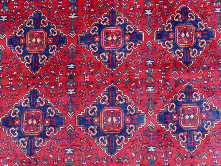 9'10" x 16'0" New Hand Knotted Red Wool Rectangle Oriental Rug - MOA10272327