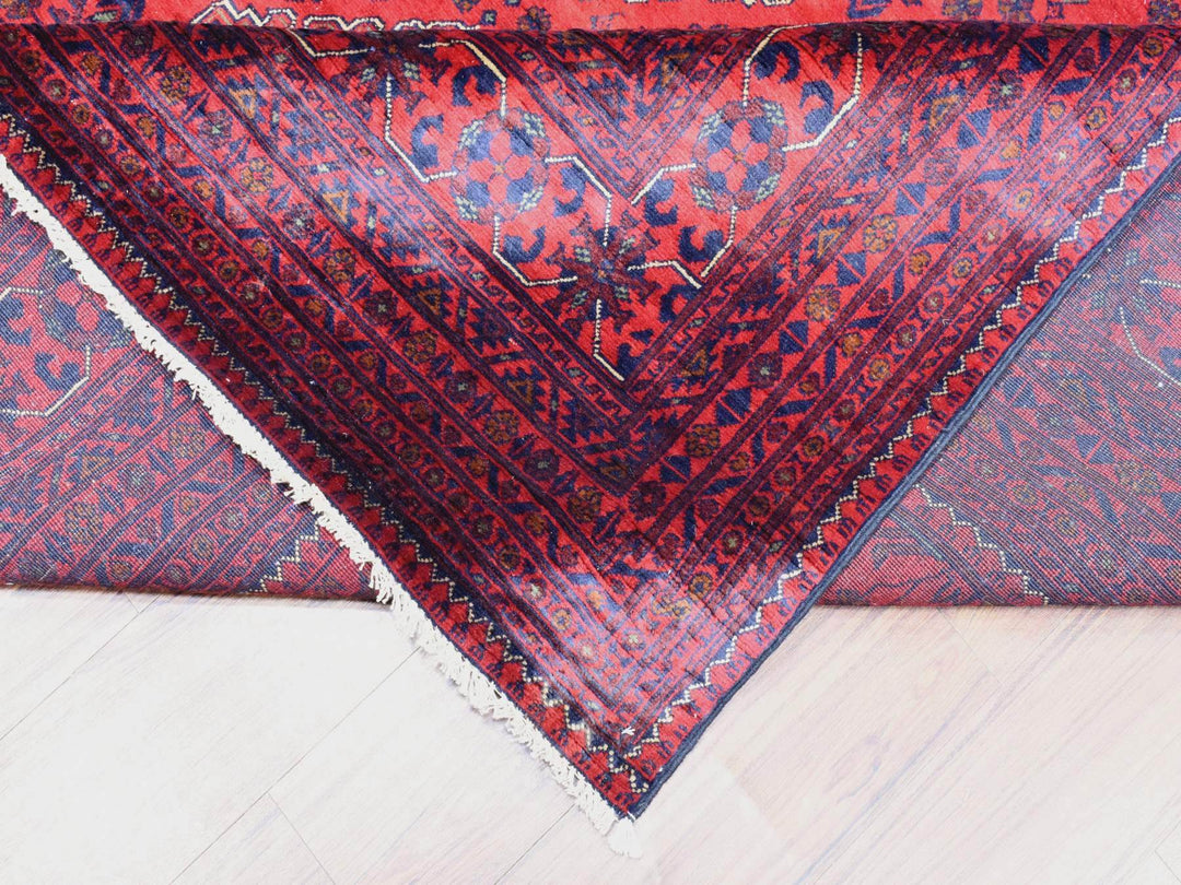 10'0" x 19'2" New Hand Knotted Red Wool Rectangle Oriental Rug - MOA10272328
