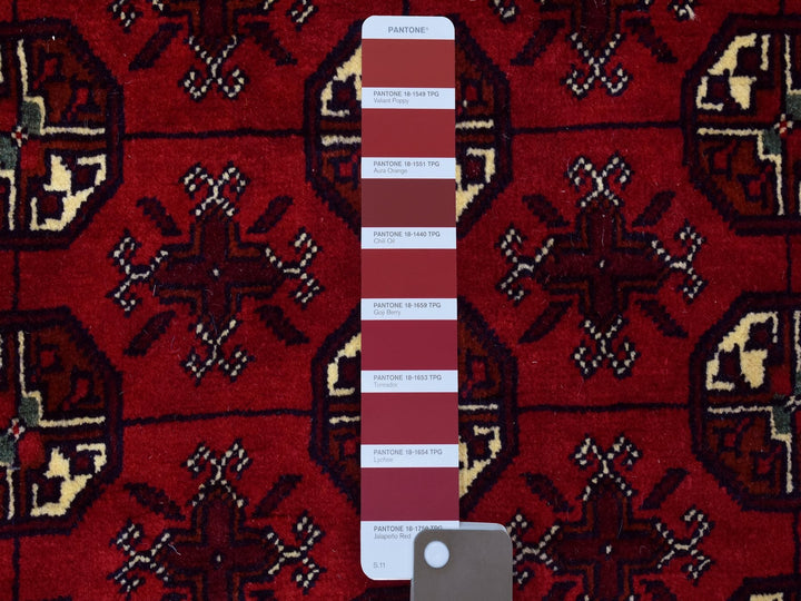 2'7" x 3'10" New Hand Knotted Red Wool Rectangle Oriental Rug - MOA10272337
