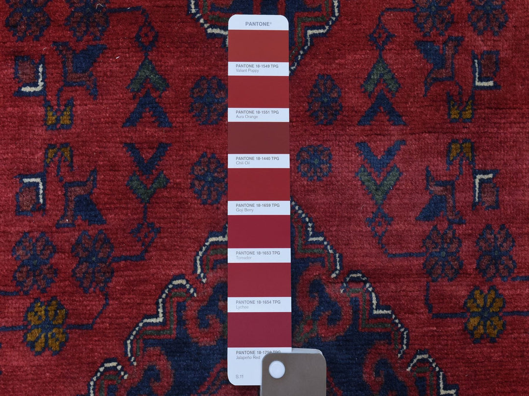 2'10" x 10'0" New Hand Knotted Red Wool Runner Oriental Rug - MOA10272338