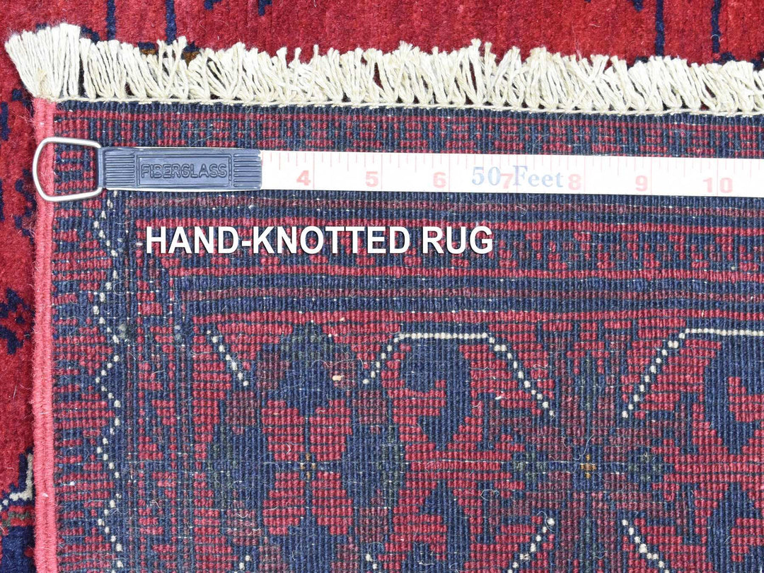 2'10" x 10'0" New Hand Knotted Red Wool Runner Oriental Rug - MOA10272338