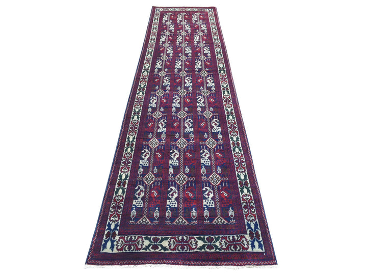 3'0" x 12'5" New Hand Knotted Red Wool Runner Oriental Rug - MOA10272340