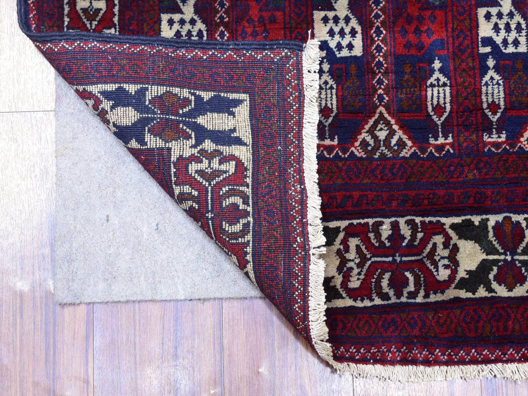 3'0" x 12'5" New Hand Knotted Red Wool Runner Oriental Rug - MOA10272340