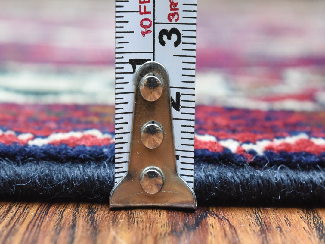 3'0" x 12'5" New Hand Knotted Red Wool Runner Oriental Rug - MOA10272340